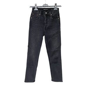 ARITZIA Denim Forum Arlo High Rise Straight Denim Jeans Black 23 / 26L